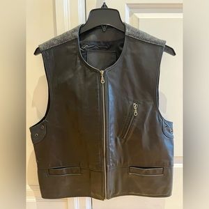 Genuine leather men’s vest